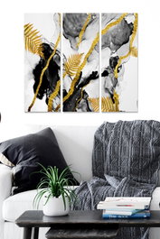 Wallity Cuadro Decorativo MDF Multicolor de 3 Piezas
